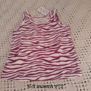 12-18 month purple & white tank top